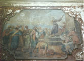 Affresco ai lati del presbiterio che rappresenta San Francesco Saverio che predica nelle Indie (foto Pasquandrea)