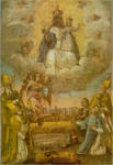 Olio su tela della metà dell’800. Composizione con tutti i santi compatroni della Città: San Severo, San Severino, San Michele Arcangelo, San Sebastiano, San Biagio e Sant’Agostino. (foto Arciconfraternita)