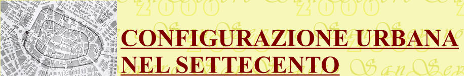 configurazione urbana  nel SETTECENTO