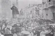 Processione in onore della Madonna del Soccorso del 1897, mentre transita nella attuale Piazza Tondi. (Foto Russi)