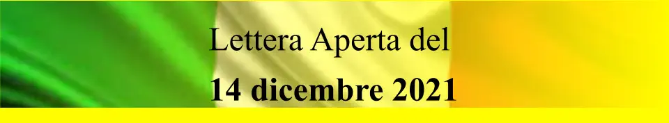 Lettera Aperta del  14 dicembre 2021