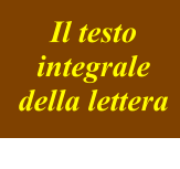 Il testo integrale della lettera