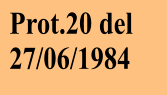 Prot.20 del 27/06/1984